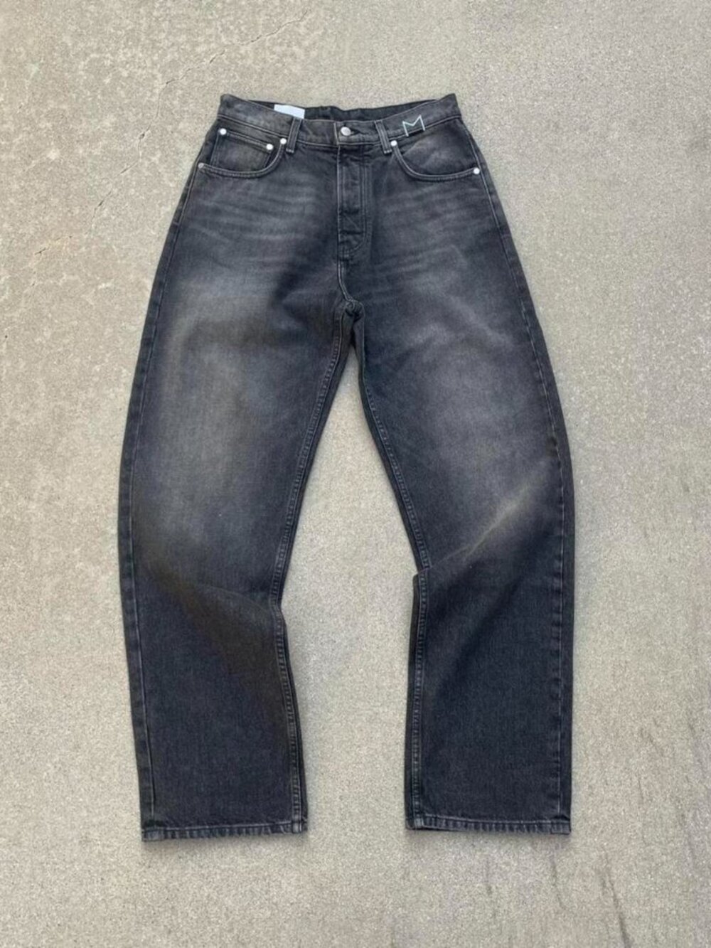 RHUDE black wash denim jeans